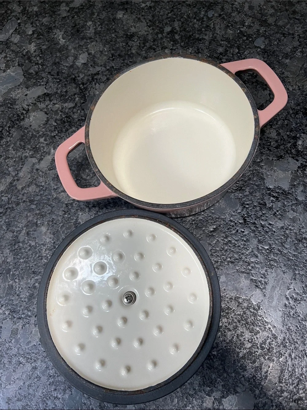Smith and Clark 1 Quart Dusty Rose Dutch Oven Pot